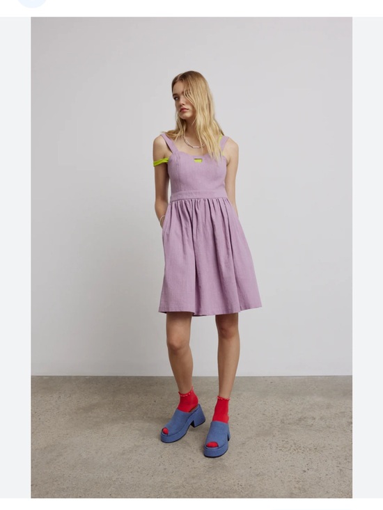 Eve Gravel Dresses & Skirts - Eve Gravel Lavender Cotton Sundress with Wide Straps